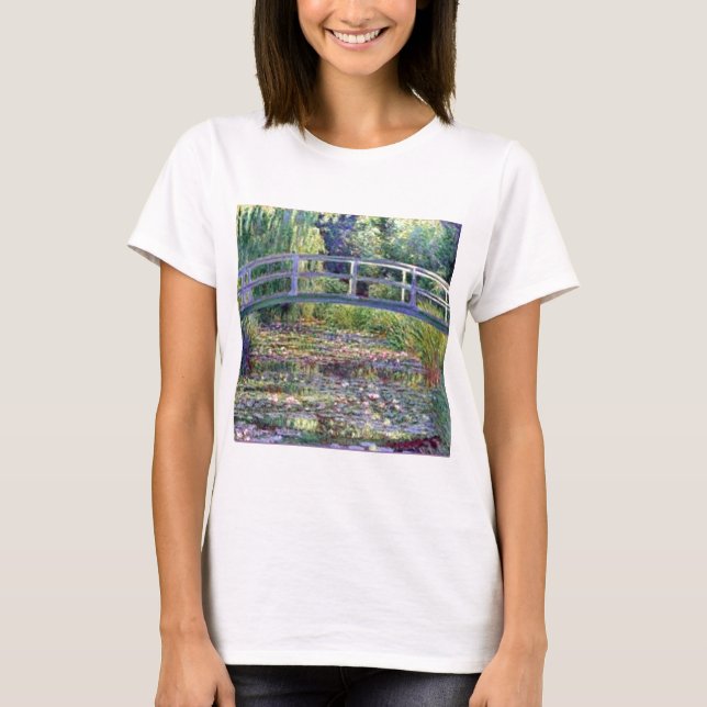 Camiseta La charca del lirio de agua de Claude Monet (Anverso)