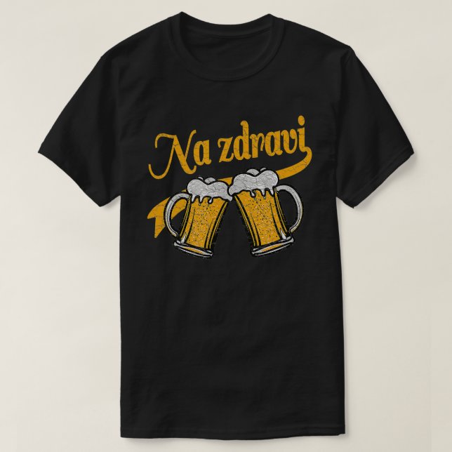 Camiseta La checa Na Zdravi Cheers barba regalo para beber  (Diseño del anverso)