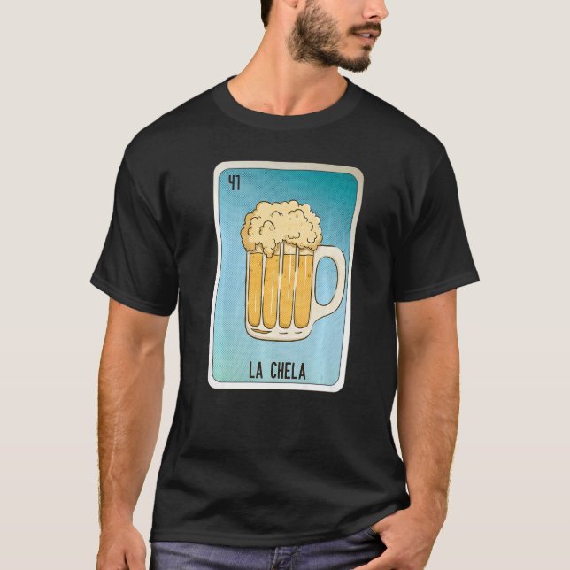 Camiseta La Chela Mexican Slang Lottery Bingo Cards   (Anverso)