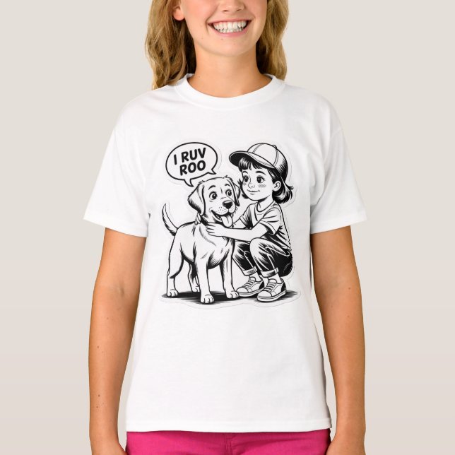 CAMISETA LA CHICA AMA A SU PERRO (Anverso)