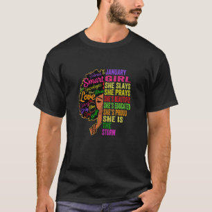 Camiseta La Chica de enero de las mujeres se decanta y reza
