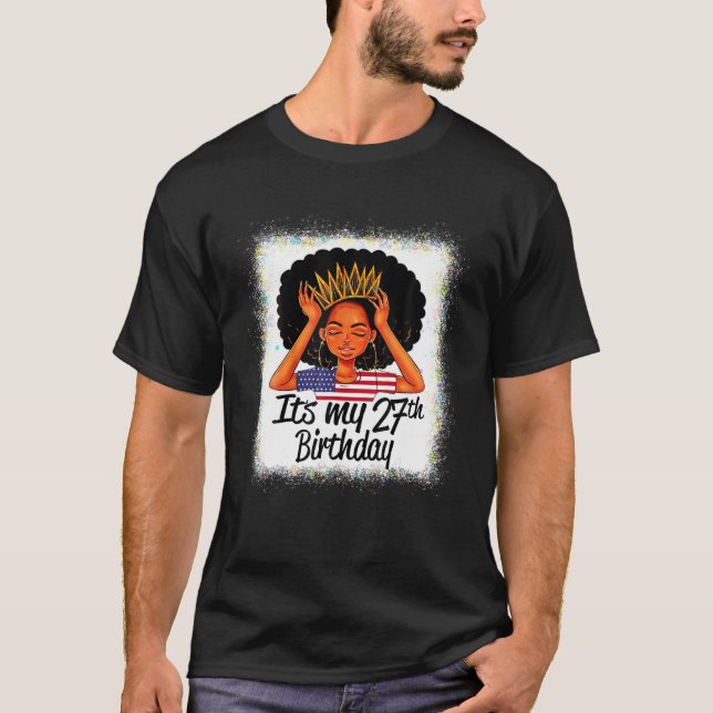 Camiseta La Chica de las mujeres de Melanin negra de 27 año (Anverso)