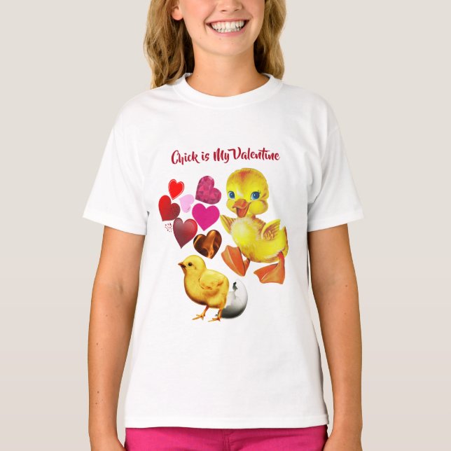 Camiseta La chica es mi Chica de San Valentín que barre el  (Anverso)