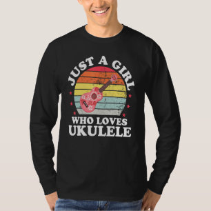Camiseta La Chica Jugadora De Ukulele, Mamá, Chicas Uke 1