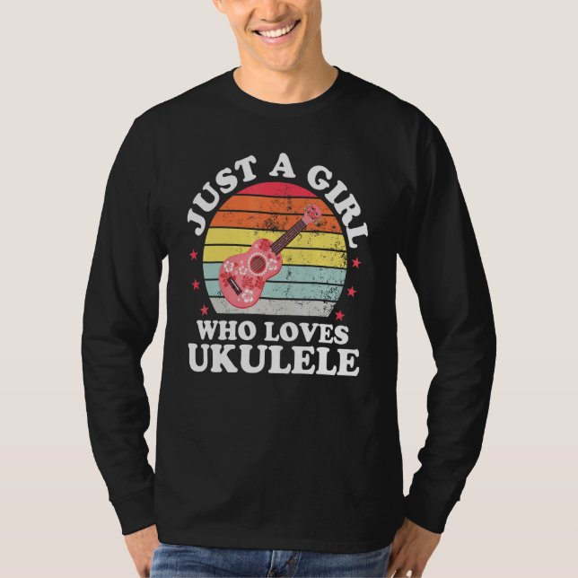 Camiseta La Chica Jugadora De Ukulele, Mamá, Chicas Uke 1 (Anverso)