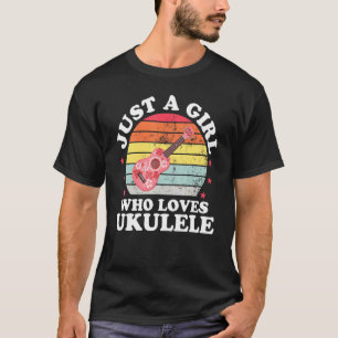 Camiseta La Chica Jugadora De Ukulele, Mamá, Chicas Uke 1