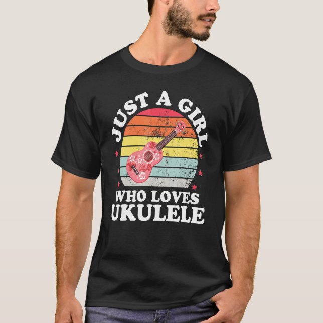 Camiseta La Chica Jugadora De Ukulele, Mamá, Chicas Uke 1 (Anverso)
