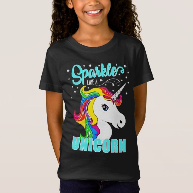 Camiseta La chispa del arco iris como un unicornio (Anverso)