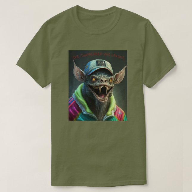 Camiseta La Chupacabra que ríe (Diseño del anverso)