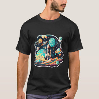 Camiseta La ciencia astronauta espacial planea espacio para