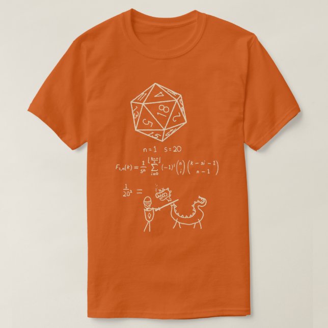 Camiseta La ciencia de los dados de 20 lados (Diseño del anverso)