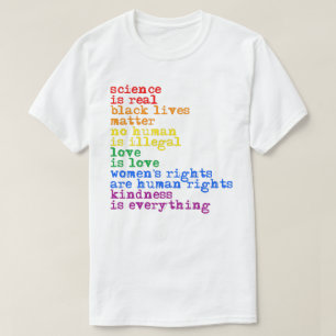Camiseta La ciencia de los derechos LGBTQ es amor real