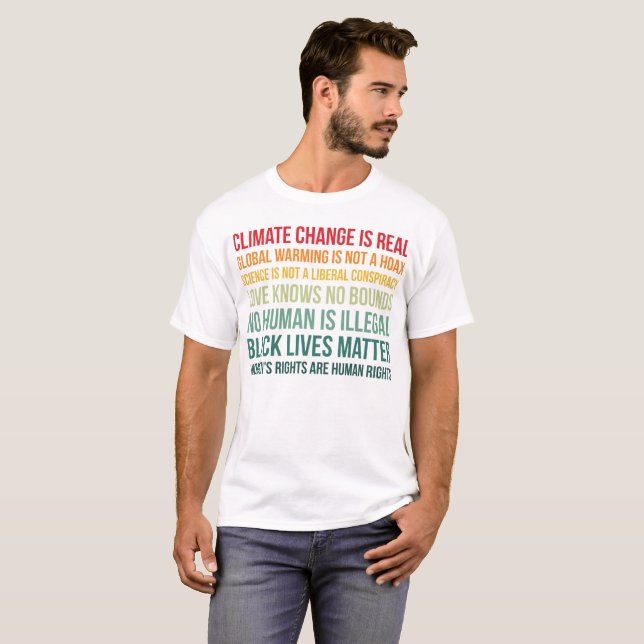 Camiseta La ciencia del calentamiento global el cambio clim (Anverso completo)