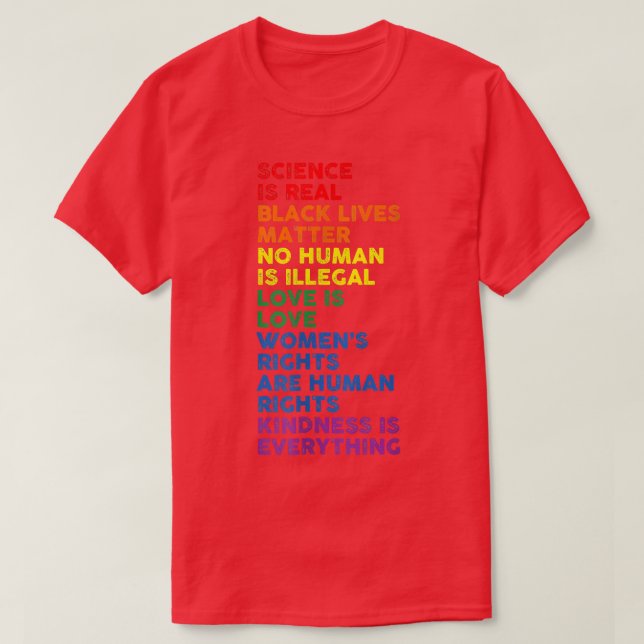 Camiseta La ciencia del Orgullo Gay es realmente amor para  (Diseño del anverso)