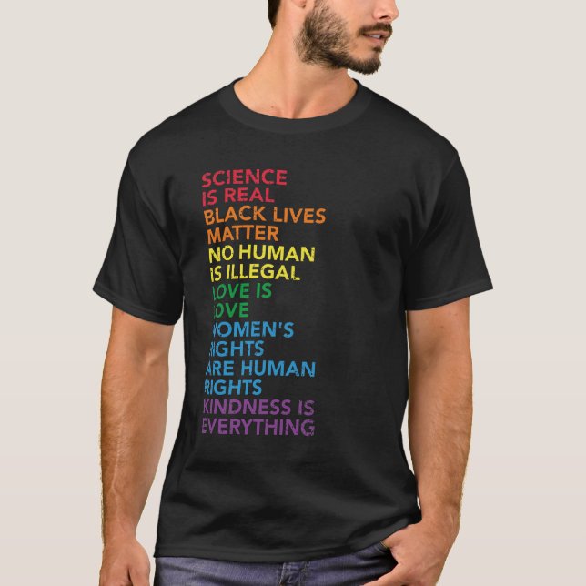 Camiseta La ciencia en problemas es real, las vidas negras  (Anverso)