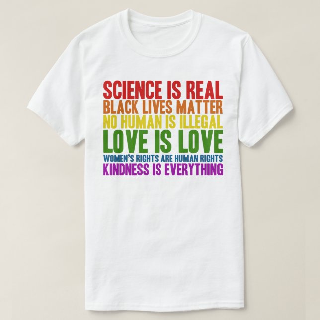 Camiseta La ciencia es amabilidad viva del amor de la (Diseño del anverso)