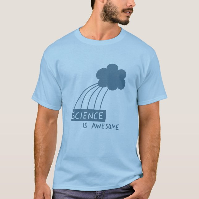 Camiseta La ciencia es asombrosa (azul de acero) (Anverso)