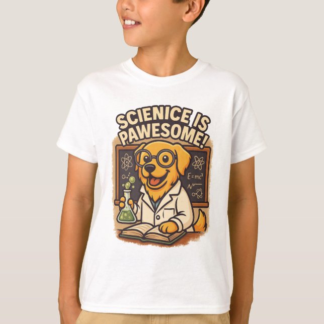Camiseta La ciencia es asombrosa - Científico del perro (Anverso)