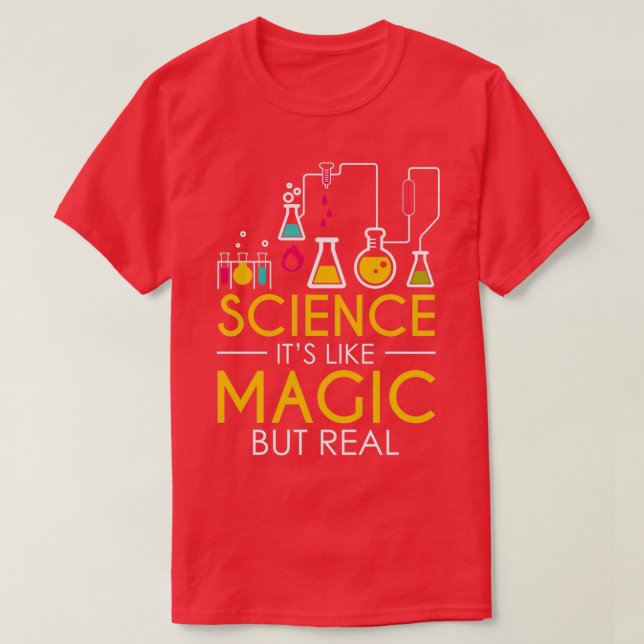 Camiseta la ciencia es como la magia pero real 4 (Diseño del anverso)