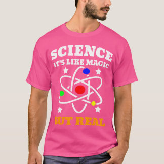 Camiseta La ciencia es como magia pero real científico niño