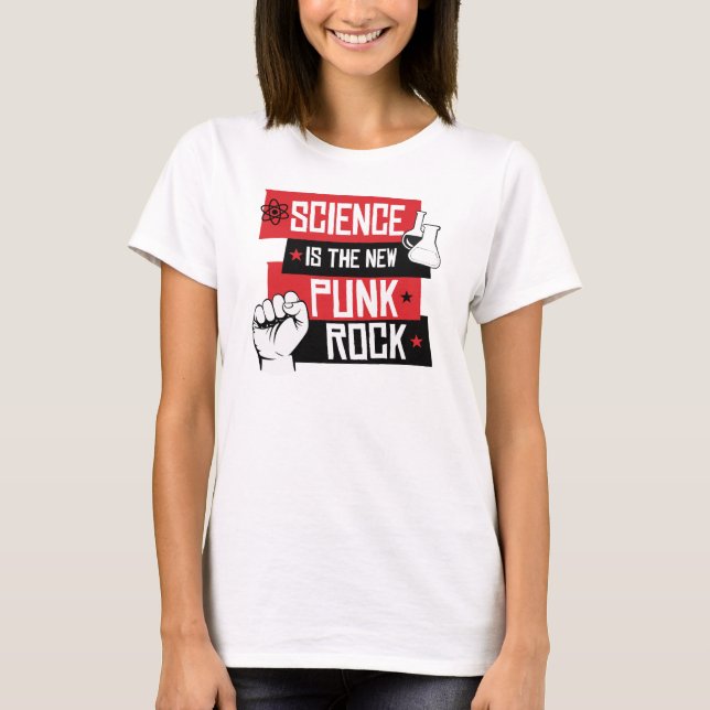 Camiseta La CIENCIA ES el NUEVO PUNK ROCK - RESISTA - - (Anverso)
