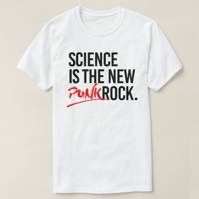 Camiseta La ciencia es la nueva roca del punk (Diseño del anverso)