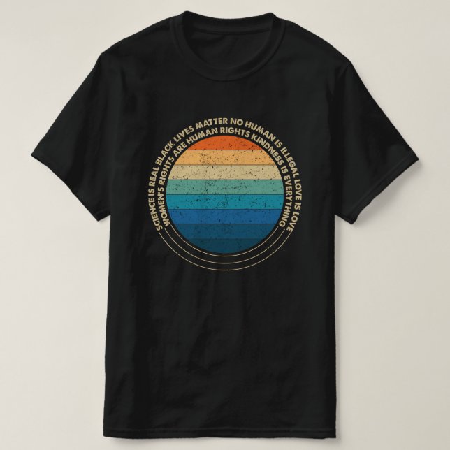 Camiseta la ciencia es la verdadera cuestión de la vida neg (Diseño del anverso)