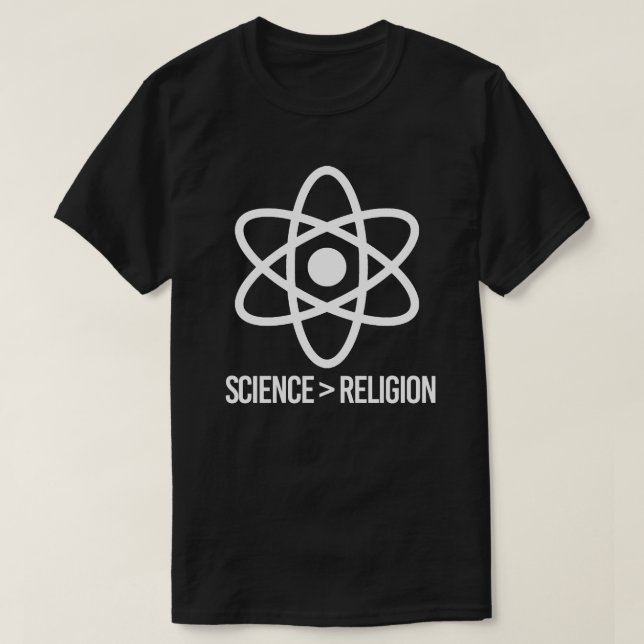 Camiseta La ciencia es mayor que la religión (Diseño del anverso)
