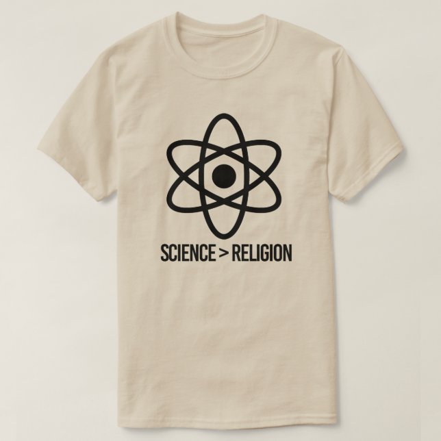 Camiseta La ciencia es mayor que la religión (Diseño del anverso)