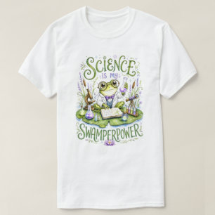 Camiseta La ciencia es mi rana superpoderosa científica