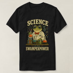 Camiseta La ciencia es mi rana superpoderosa científica