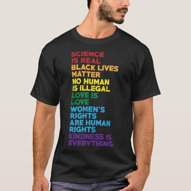 Camiseta La ciencia es real las vidas negras importan Ningú (Anverso)
