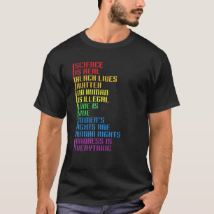 Camiseta La ciencia es real LGBT-Q Rainbow Flag Priu