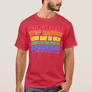 Camiseta La Ciencia Es Real Stop Gay Está Bien Feminismo Lg