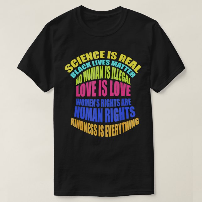 Camiseta La ciencia es un negro real (Diseño del anverso)