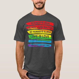 Camiseta La ciencia es una verdadera vida negra del Rainbow