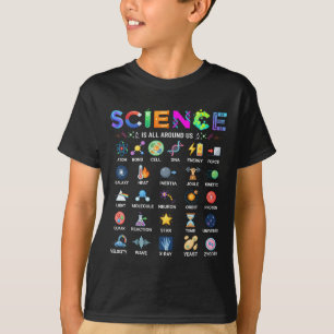 Camiseta La ciencia está a nuestro alrededor alfabeto A-z S