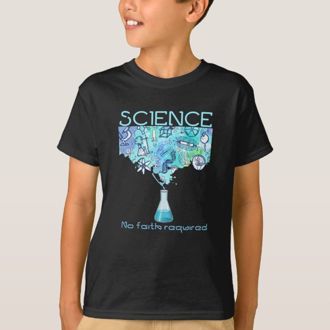 Camiseta La ciencia no necesita un regalo ateo sarcástico (Anverso)