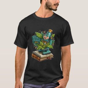 Camiseta La ciencia produce alegría microscopio lindo y pla