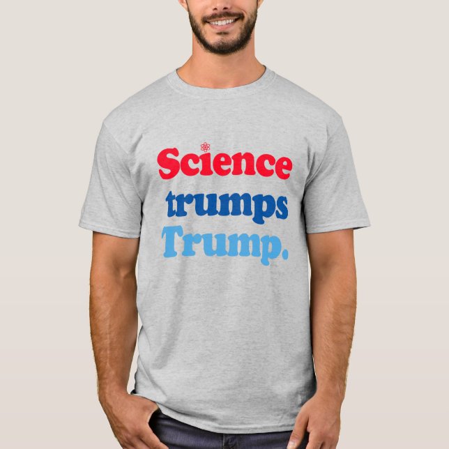 Camiseta La ciencia triunfa sobre Trump (Anverso)