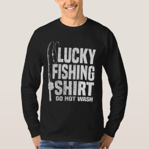 Camiseta La Cima De La Pesca Afortunada No Se Lava. Gran re