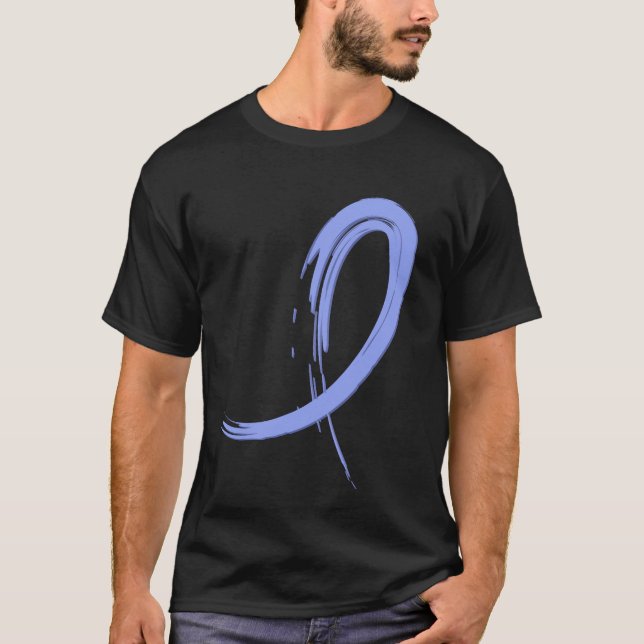 Camiseta La cinta azul clara A4 del cáncer de próstata (Anverso)