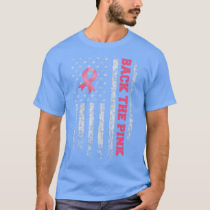 Camiseta La cinta rosada de la bandera de los EE.UU.