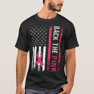 Camiseta La cinta rosada de la bandera estadounidense que d