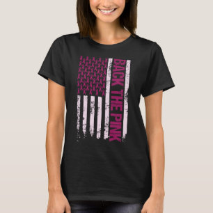 Camiseta La cinta rosada de la bandera estadounidense que d