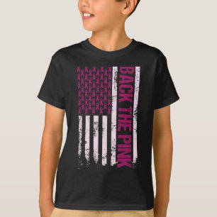 Camiseta La cinta rosada de la bandera estadounidense que d