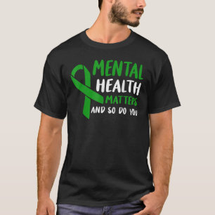 Camiseta La Cinta Verde Para La Sensibilización Sobre La Sa