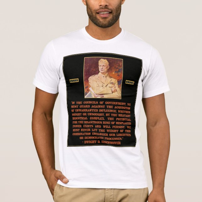 Camiseta La cita de Eisenhower advierte sobre (Anverso)