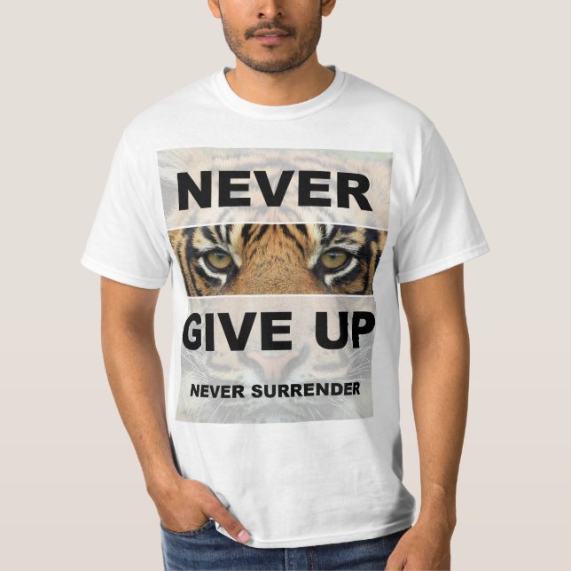 Camiseta La cita motivadora nunca se rinde (Anverso)