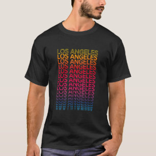 Camiseta La ciudad colorida de Retro USA Nostálgica Los Áng